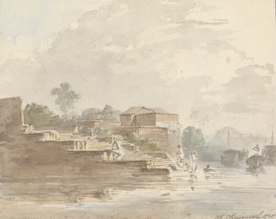 Vid Chinsurah [Chinsura] av Samuel Davis