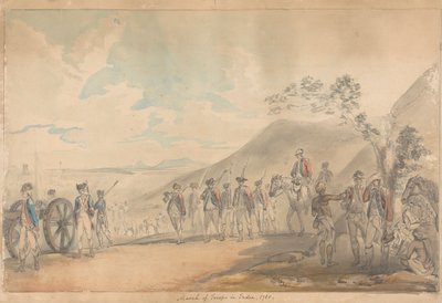 Truppmarsch i Indien av Samuel Davis