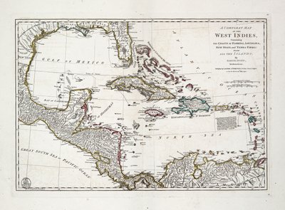 En komplett karta över Västindien med Floridas, Louisianas, Nya Spaniens och Terra Firmas kuster samt alla öar av Samuel Dunn