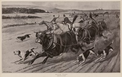 Bravo Toro! (litografi) av Samuel Edmund (after) Waller