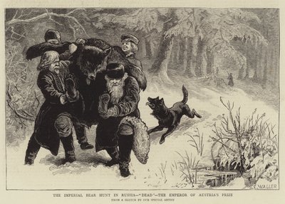 Den kejserliga björnjakten i Ryssland, död, den österrikiska kejsarens pris av Samuel Edmund Waller