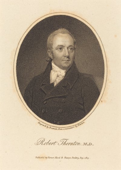 Robert Thornton, M.D. av Samuel Freeman after William John Newton
