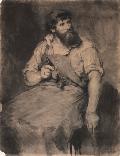 Smithy, studie för The Judgment, c.1883. av Samuel H. Crone