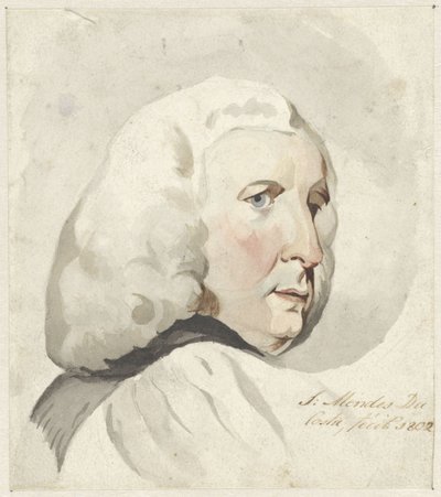 Huvudet på en man, till höger av Samuel Henri Mendes da Costa