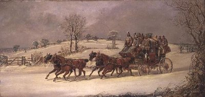 Ipswich till London Stage Coach av Samuel Henry Alken