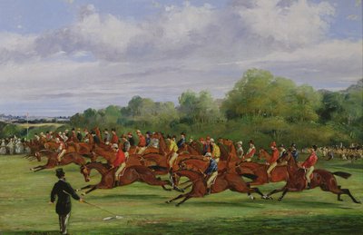 The Start of the 1862 Derby, 1862 (se 451913 för par) av Samuel Henry Alken