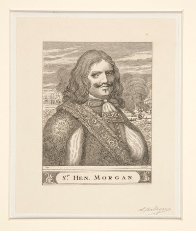 Porträtt av Sir Henry Morgan av Samuel Hollyer