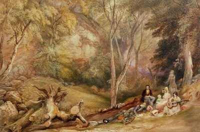 En skissfest i Leigh Woods, ca. 1830 av Samuel Jackson
