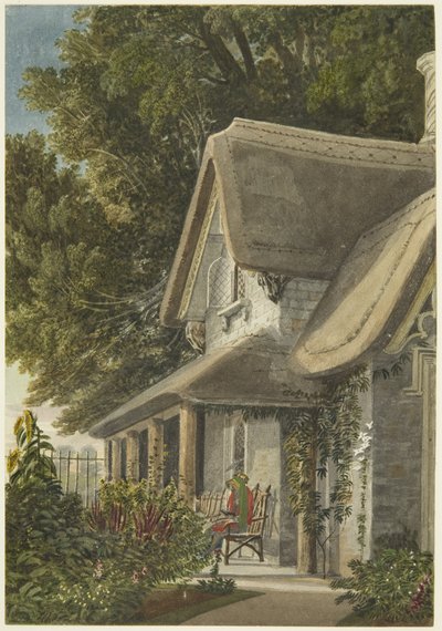 The Lodge, Broomwell House, Brislington, ca 1824 (penna och akvarell på papper) av Samuel Jackson