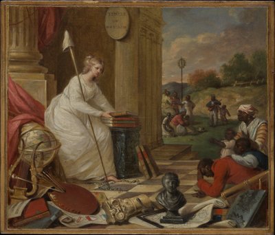 Study For Liberty Displaying the Arts and Sciences, eller The Genius of America Encouraging the Emancipation of the Blacks, c.1791-92 (olja på duk) av Samuel Jennings
