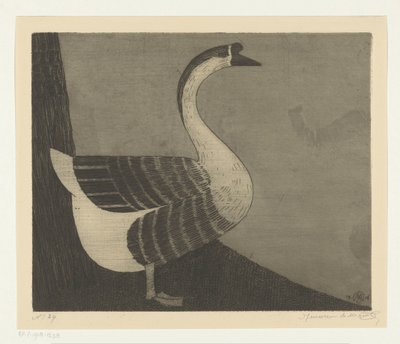 knäppgås av Samuel Jessurun de Mesquita (signed by artist)