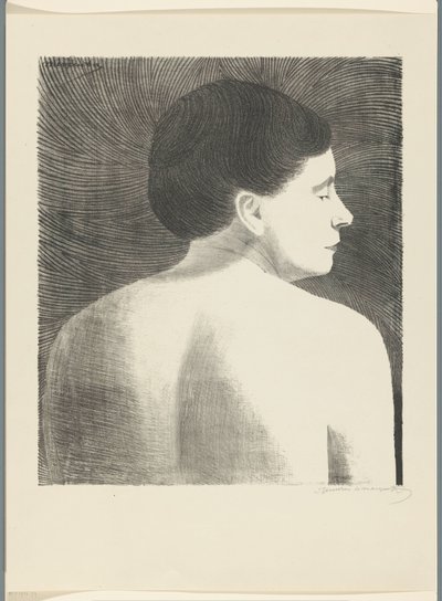 Naken kvinna sedd bakifrån av Samuel Jessurun de Mesquita (signed by artist)