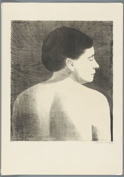 Naken kvinna sedd bakifrån av Samuel Jessurun de Mesquita (signed by artist)