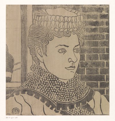 Kvinna med servicemössa av Samuel Jessurun de Mesquita (signed by artist)