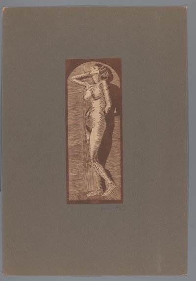 Kvinnliga naken stående Joy (originaltitel) av Samuel Jessurun de Mesquita (signed by artist)