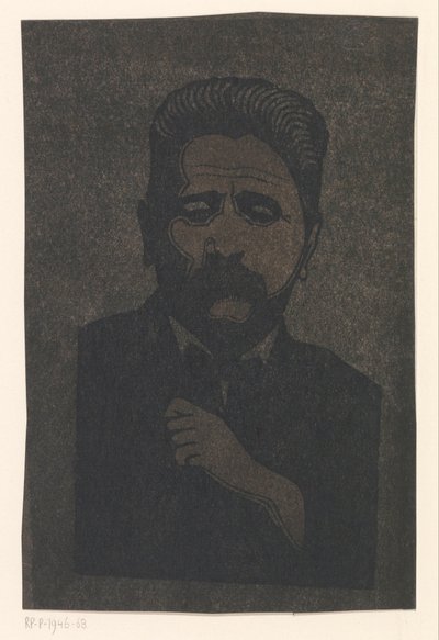 Självporträtt (med skugga) av Samuel Jessurun de Mesquita (signed by artist)