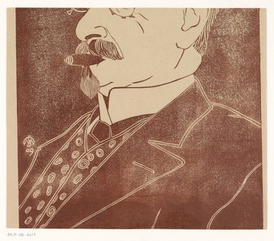 Porträtt av en okänd man med en cigarr av Samuel Jessurun de Mesquita
