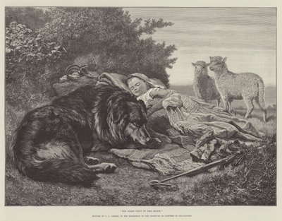 Hans första besök hos flocken, i utställningen av Institute of Painters in Oil-Colours av Samuel John Carter