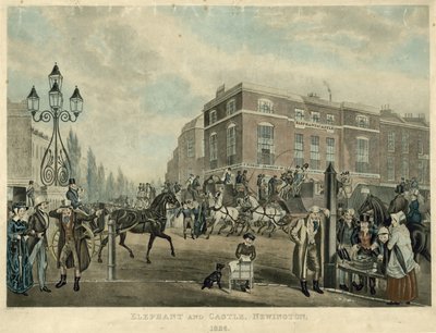 Elephant and Castle, Newington, London, 1826 av Samuel John Egbert Jones
