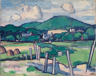 Landskap, ca 1891-1935 (olja på panel) av Samuel John Peploe