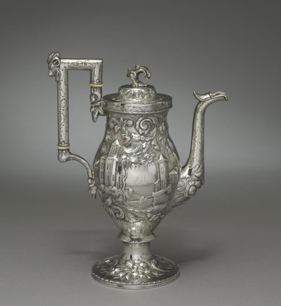 Kaffekanna i nyrokoko, ca 1840 av Samuel Kirk
