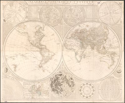 Scientia terrarum et coelorum: eller, himlen och jorden astronomiskt och geografiskt avgränsade och visade: innehåller de mest märkliga och användbara detaljerna i solstjärnorna och vardagliga systemen, troget uppräknade och avgränsade enligt t. av Samuel; Kitchin Dunn