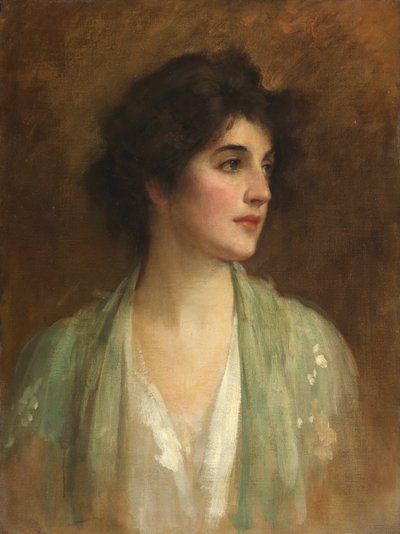 Den gröna sjalen av Samuel Luke Fildes