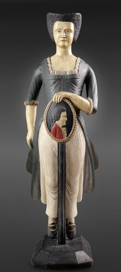 Modell av en galjonsfigur, ca 1800 (målat trä) av Samuel McIntire