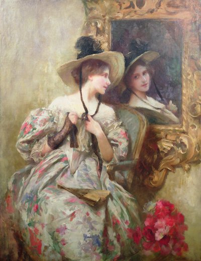 Reflektioner (olja på duk) av Samuel Melton Fisher