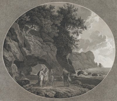 Stormen, Akt I: Ferdinand och Miranda, 1788. av Samuel Middiman