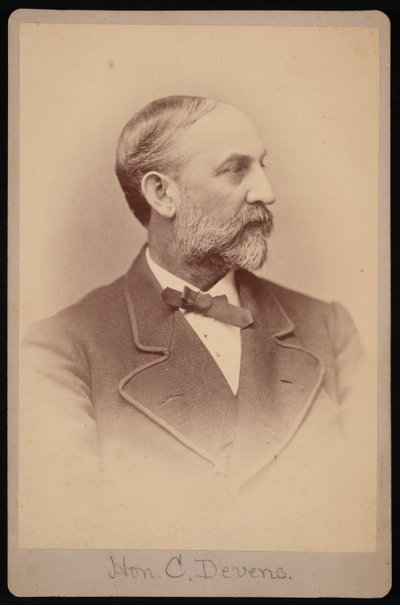 Porträtt av Charles Devens 1820-1891, före 1891. av Samuel Montague Fassett