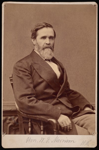 Porträtt av Hon. W.F. Morrison, mellan 1876 och 1880. av Samuel Montague Fassett