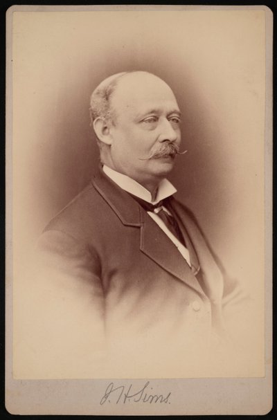 Porträtt av J.H. Sims, mellan 1876 och 1880. av Samuel Montague Fassett