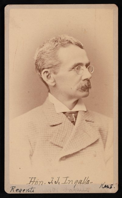 Porträtt av John James Ingalls 1833-1900, mellan 1876 och 1880. av Samuel Montague Fassett