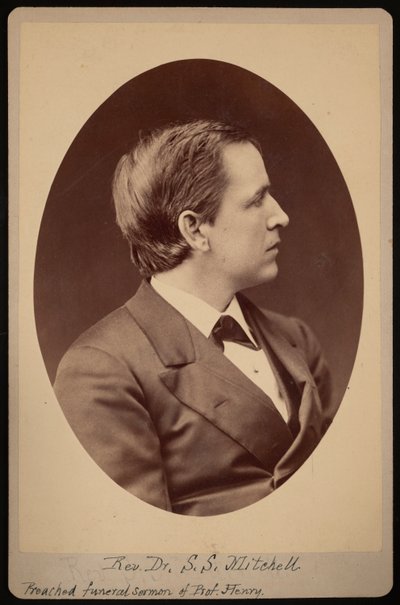 Porträtt av pastor Samuel Swain Mitchell 1839-1919, mellan 1876 och 1880. av Samuel Montague Fassett