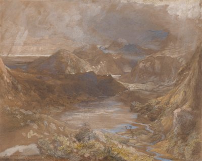 Llwyngwynedd och en del av Llyn-y-dina mellan Capel Curig och Beddegelert, norra Wales av Samuel Palmer