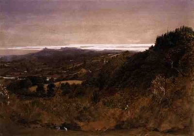Nära Underriver, Sevenoaks, Kent (akvarell på papper) av Samuel Palmer