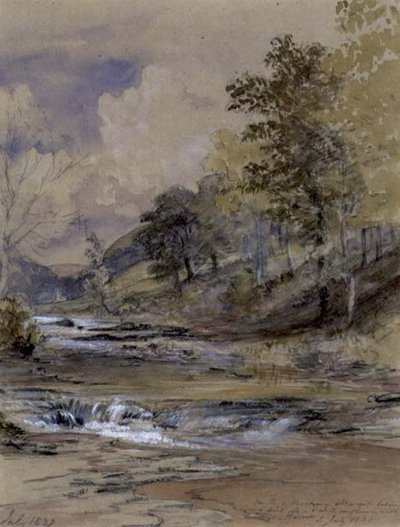Vid floden Machwy, Wales av Samuel Palmer