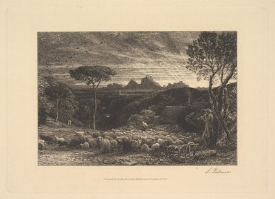 Opening the Fold, eller tidig morgon, 1880. av Samuel Palmer