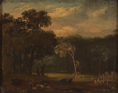 Skiss från naturen i Sion Park av Samuel Palmer