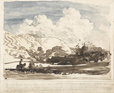 The Bright Cloud (w/c på papper) av Samuel Palmer