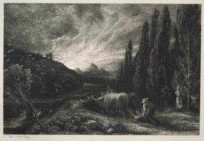 The Early Plowman, före 1861. av Samuel Palmer