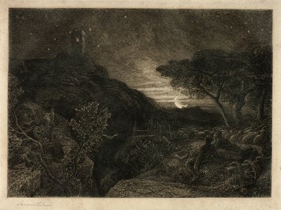 Det ensamma tornet av Samuel Palmer