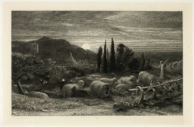 Den stigande månen av Samuel Palmer