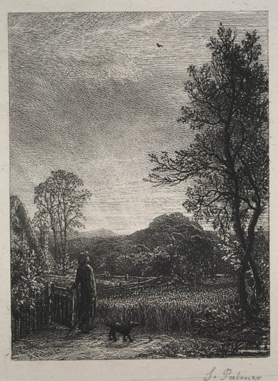 Skyläran, 1850. av Samuel Palmer
