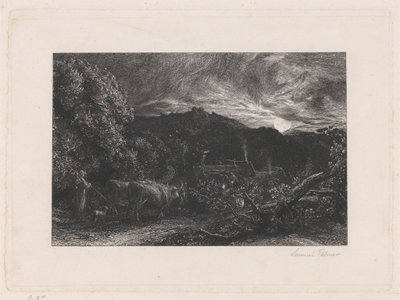 Den trötta plogmannen av Samuel Palmer