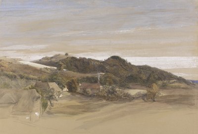 Underriver Hills, nära Sevenoaks, Kent, från Grounds of J. Herries, Esq. c.1840 (penna och bläck med akvarell över grafit på papper) av Samuel Palmer