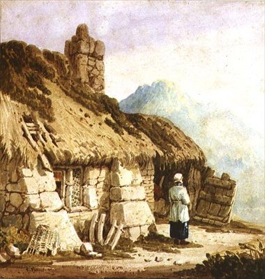 En stuga i Dartmoor av Samuel Prout