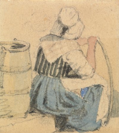 En sittande bondkvinna av Samuel Prout