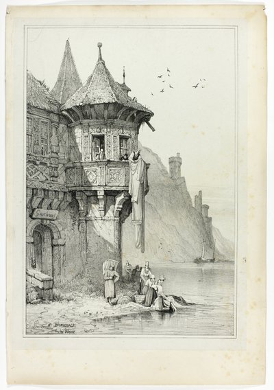 Vid Braubach vid Rhen av Samuel Prout